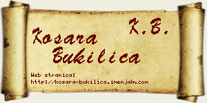 Kosara Bukilica vizit kartica